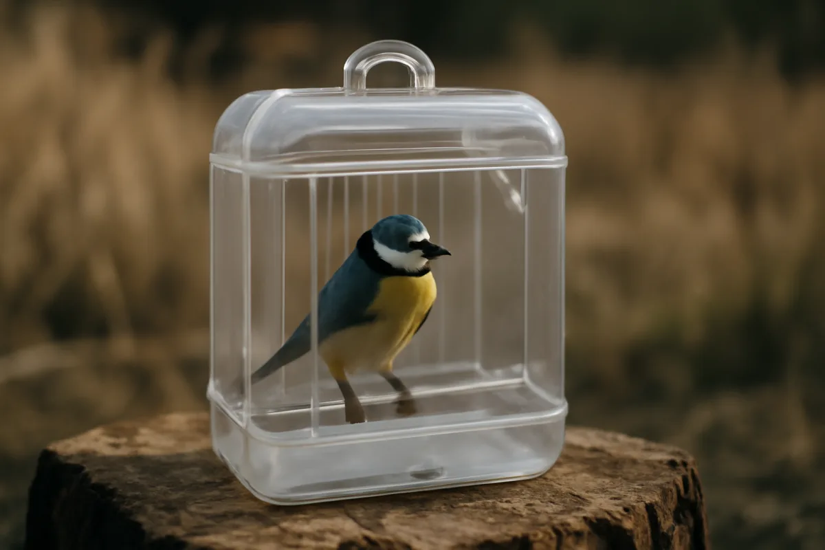 Gabbia in plastica trasparente: protegge davvero gli uccellini come sembra?